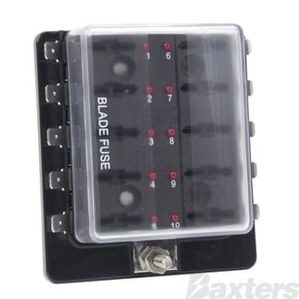 Fuse Box Wedge Type 10 Way With LED Indicator For Open Circuit