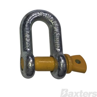 Roadsafe Heavy Duty D Shackle 13 x 16mm Stamped And Rated To 2 Ton Australian Standard Com