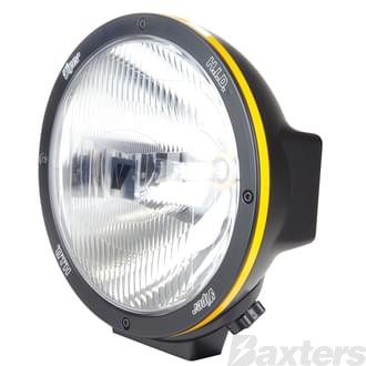 HID Driving Lamp 9in Viper Pro Euro 9-32V 5000lm 50W Black Ho using Round with Clear Cover