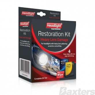 Headlight Restoration Kit Heavy Lens Damage 