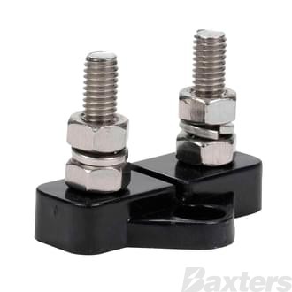 Insulated Studs Twin 6mm Black  