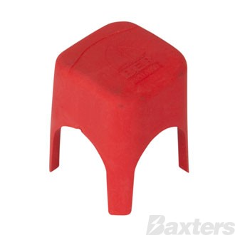 Insulator Stud Cover Red 10mm Single 