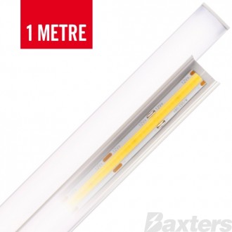 LED Interior Strip Lamp White 12V with Channel and Strip Light 1000mm [Twin Pack]