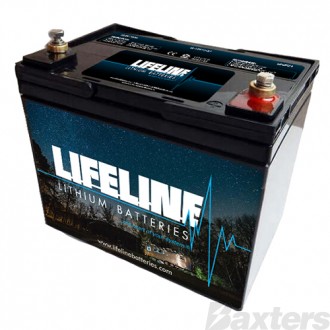 Lifeline 12V 75Ah LiFeP04 Lith ium Battery With Built In Blue tooth Conectivity Via APP