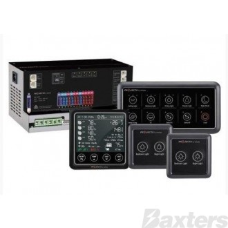 Intelli-RV Power Management 12V 35A 11 Channels & MPPT incls Monitor & Switch Panels