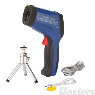 Protech Dual Laser Infrared Thermometer -50 To 1650c with K-type Probe and USB