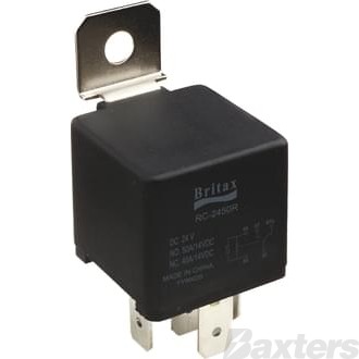 Relay Mini Britax 12V 40/40A Change Over 5 Pin Resistor Protected