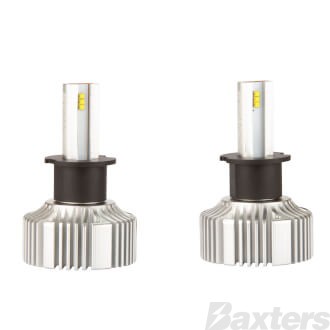 LED Headlamp Conversion Kit V2 10-30V H3 18W 5700K +140% More Light + 12V T10 LED