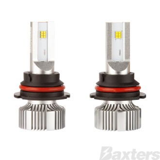 LED Headlamp Conversion Kit V2 10-30V HB1 High/Low 18W 5700K +140% More Light + 12V T10 LED