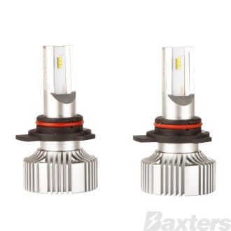 LED Headlamp Conversion Kit V2 10-30V HIR2 9012 18W 5700K +140% More Light + 12V T10 LED