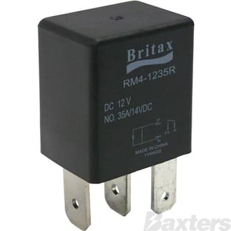 Relay Micro 12V 35A 4 Pin N/O Contacts SPST Resistor Protected