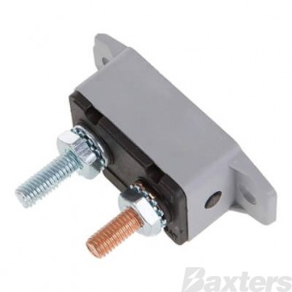 Circuit Breaker Plastic 24V 50A Manual Reset Type III Straight Bracket