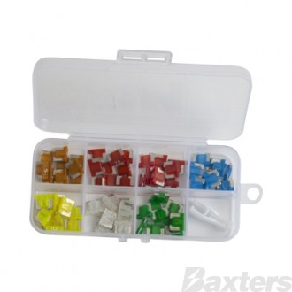 Fuse Kit Low Profile Mini Blade 5A-30A 70 Pieces with Fuse Puller