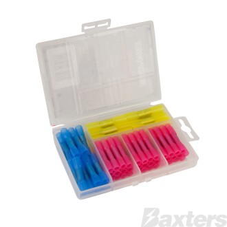 Heat Shrink Butt Connector Kit Red Blue Yellow 64 Pcs 