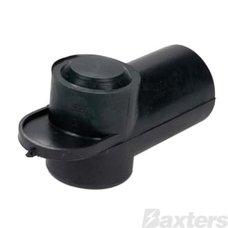 Insulator Terminal Cover Black 3 - 6mm Cable 12mm Ring Flat Top Standard Profile & Length