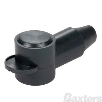 Insulator Terminal Cover Black 8 - 2 B&S 16mm Ring Flat Top Standard Profile & Length