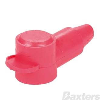 Insulator Terminal Cover Red 8 - 2 B&S 16mm Ring Flat Top Standard Profile & Length