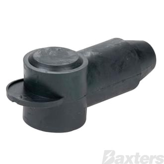 Insulator Terminal Cover Black 2-00 B&S 20mm Ring Flat Top Standard Profile & Length