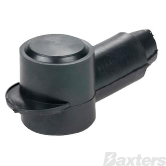 Insulator Terminal Cover Black 2 - 00 B&S 26mm Ring Flat Top Standard Profile & Length