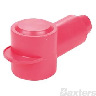 Insulator Terminal Cover Red 2 - 00 B&S 28mm Ring Flat Top Standard Profile & Length