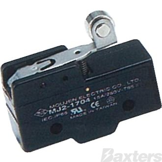 Switch Micro Short Roller Arm 12V 10A 24V 5A Change Over Contacts