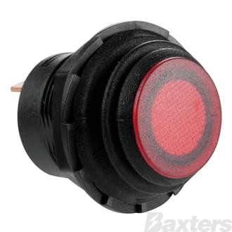 Switch Push Button 12V 10A Momentary Red LED 