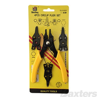 Darley Circlip Plier Set with 4 Interchangeable Jaws 