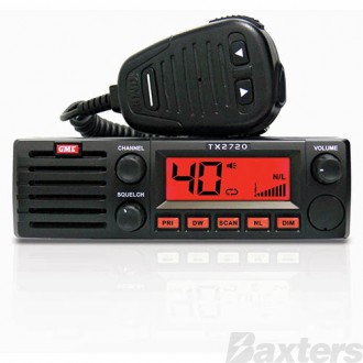 GME 27MHz DIN Mount CB Radio 4W Advanced Noise Limiting Cir cuitry