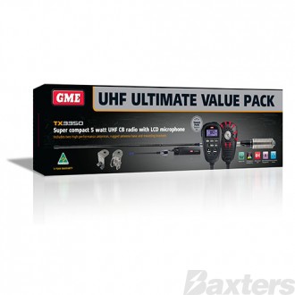 Radio UHF GME Ultimate Pack Includes TX3350 80 Channel UHF Radio And AE4018K3 Antenna