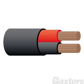 Twin Sheath Cable 6mm Red/Black 5m 38A Blister Packed